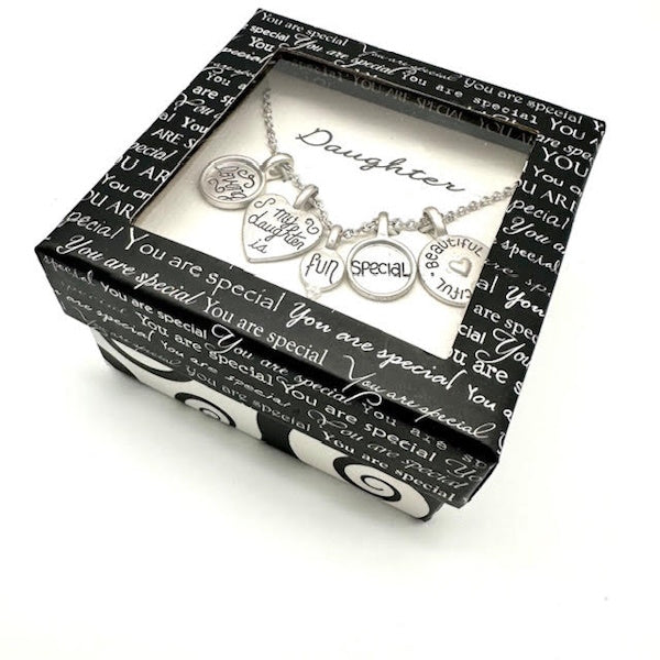 Sentimental Daughter Necklace, Gift Boxed