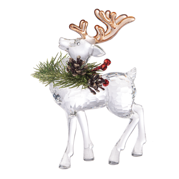 Elegant Krystal Reindeer Figurine-Kissing Krystals Collection