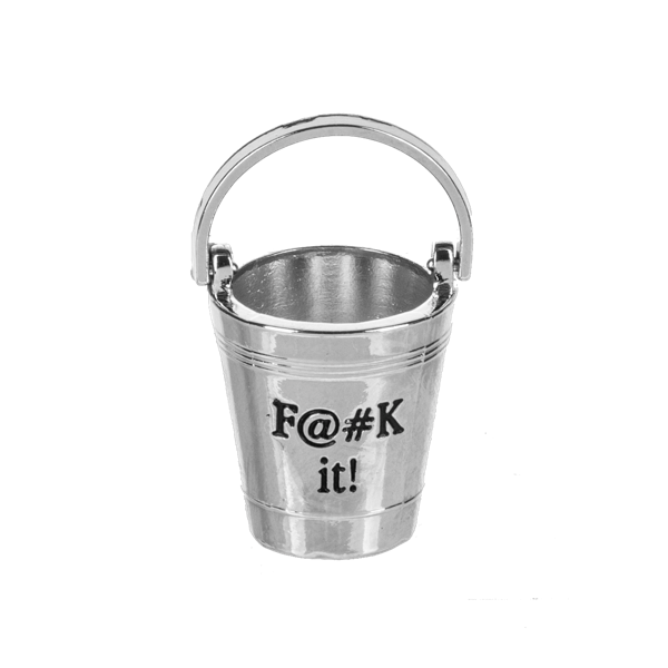 F@#k it! Bucket Pocket Charm with Insert Card