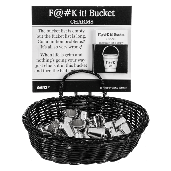 F@#k it! Bucket Pocket Charm with Insert Card