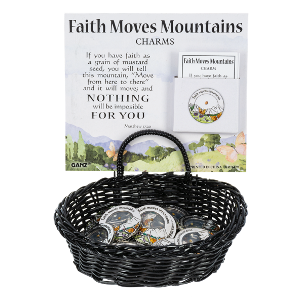 Faith Moves Mountains Charm Pocket Token, with Insert Card