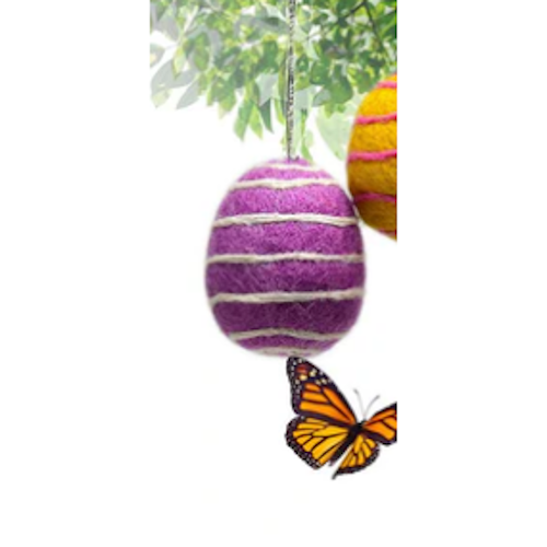 Felt Easter Egg Ornaments-Assorted, each sold separately