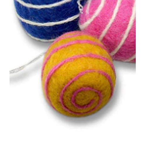 Felt Easter Egg Ornaments-Assorted, each sold separately