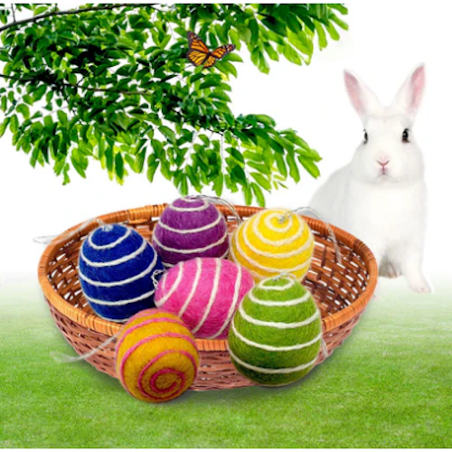 Felt Easter Egg Ornaments-Assorted, each sold separately