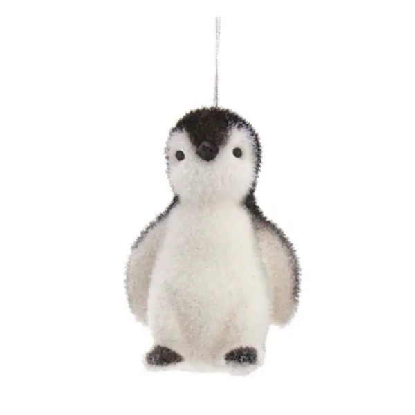 Flocked Penguin Ornament, Assorted Styles-each sold seperately