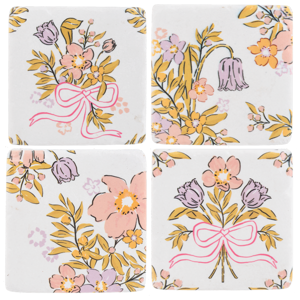 Floral Coaster Set