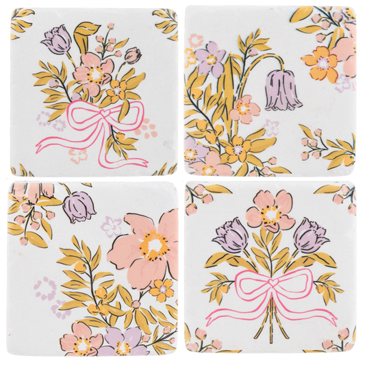 Floral Coaster Set