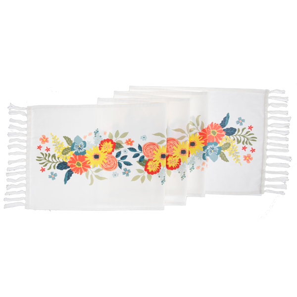 Flower Pattern Table Runner-Assorted, each sold seperately
