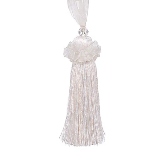 Ghazal 4" Key Tassel, Ivory Mix