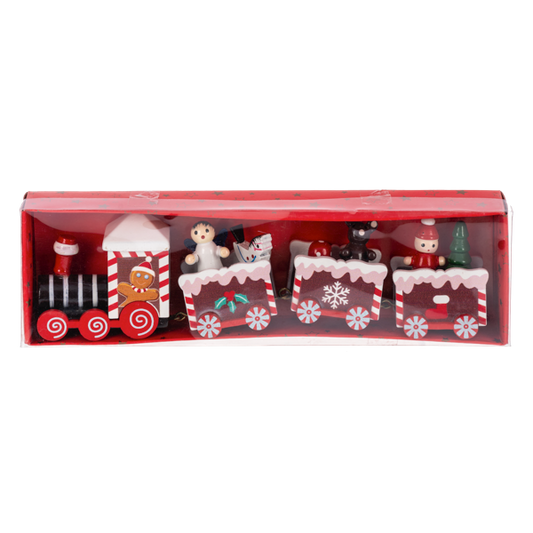 Christmas Gingerbread Train Figurine in a Box