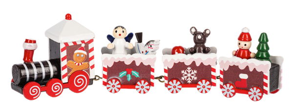 Christmas Gingerbread Train Figurine in a Box