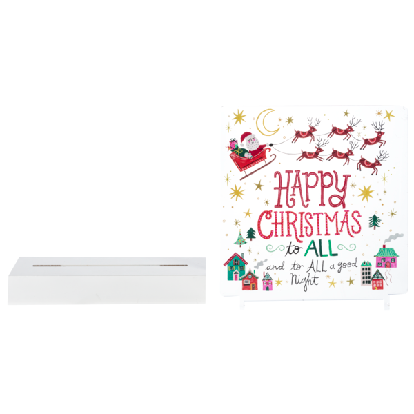 Happy Christmas LED Light Up Santa Scene Tabletop