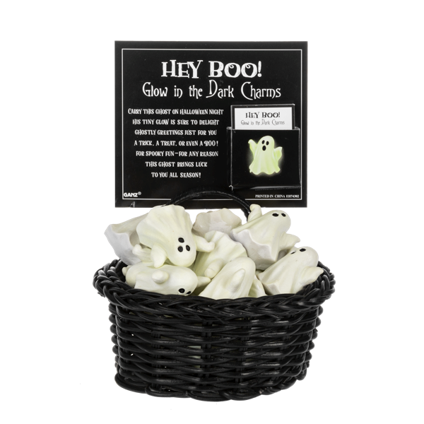 Hey Boo! Glow in the Dark Ghost Charm with Insert Card
