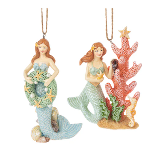 Holiday Mermaid Ornament-Assorted Styles, sold seperately