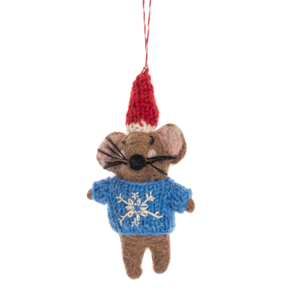 Wool Holiday Mice Ornaments, sold separately
