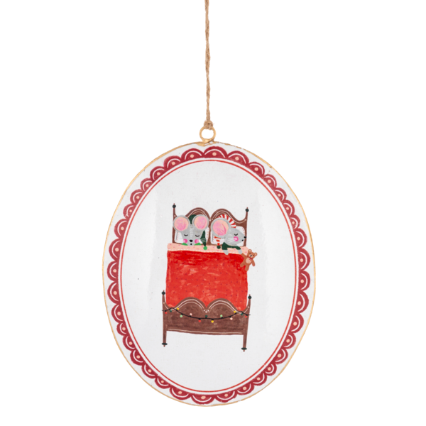 Holiday Mouse Plaque Ornament-Assorted Styles, each sold separately