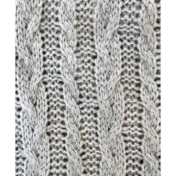 Cable Knit and Faux Mink Trimmed Wine Bottle Bag w/Chocolate Tie
