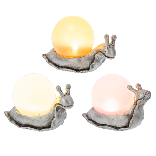 Light-Up Snail Figurine-Assorted, each sold seperately