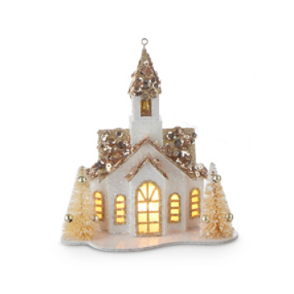 Lighted House Ornament-Assorted, sold seperately