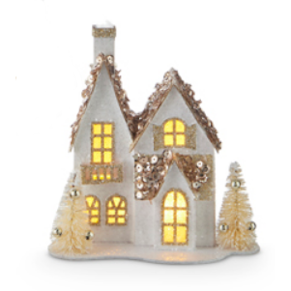 Lighted House Ornament-Assorted, sold seperately