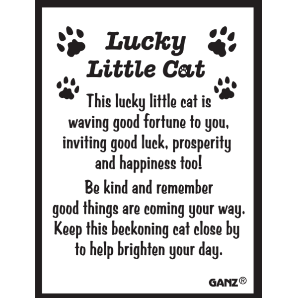 Lucky Little Cat Charm Figurine