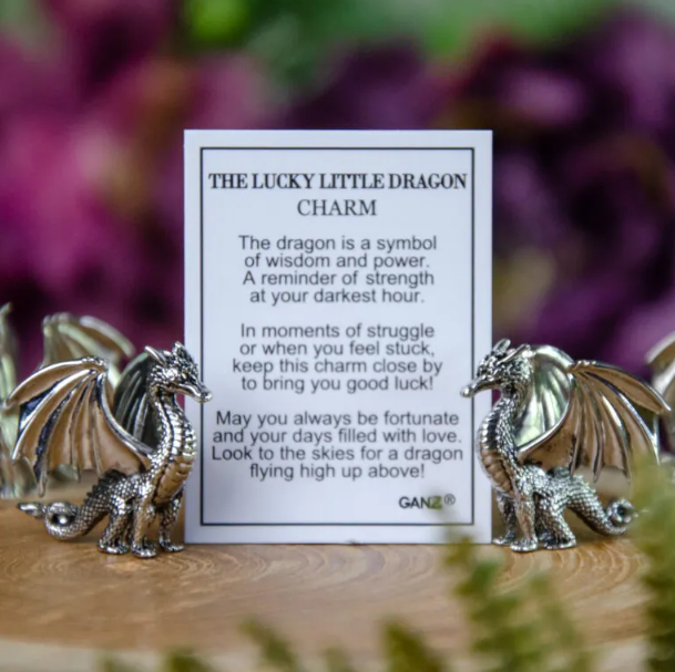 Lucky Little Dragon Charm, with Insert Card