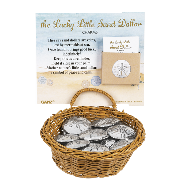 Lucky Little Sand Dollar Charm, with Insert Card