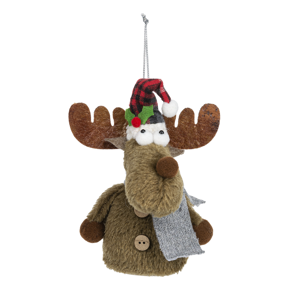 Merry Christmas Moose, Moose Softie Ornament, each sold separately