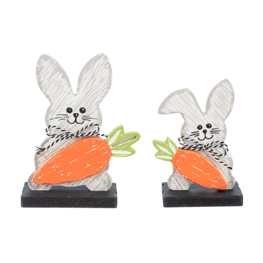 Mini Rabbit with Carrot Sitabout-Small and Large, each sold seperately