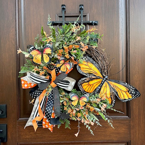 Monarch Butterfly Grapevine Wreath