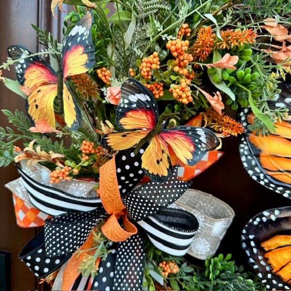 Monarch Butterfly Grapevine Wreath
