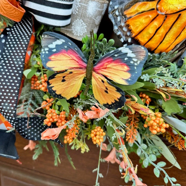 Monarch Butterfly Grapevine Wreath