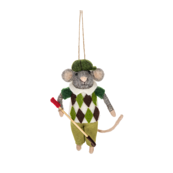 Mouse Golf Ornaments-Assorted Styles, each sold separately