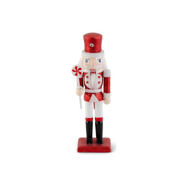 Red & White Glittered Nutcracker - 3 Styles, sold separately