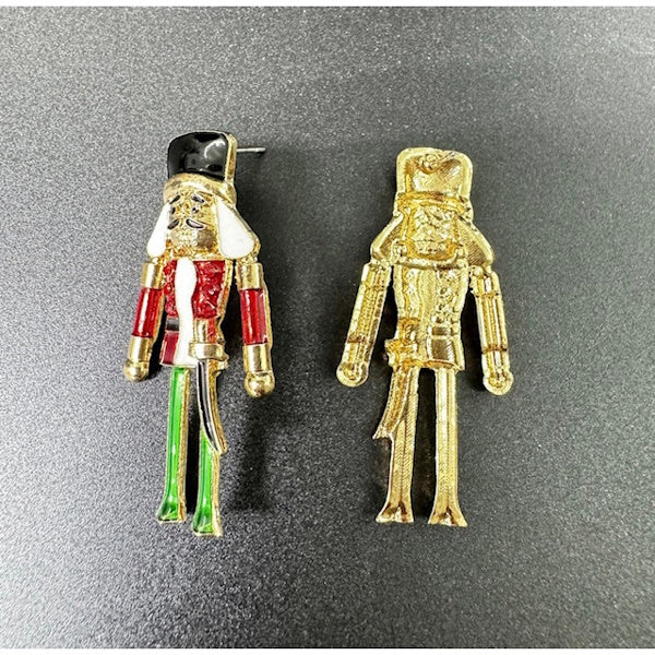 Nutcracker Earrings-Red and Green