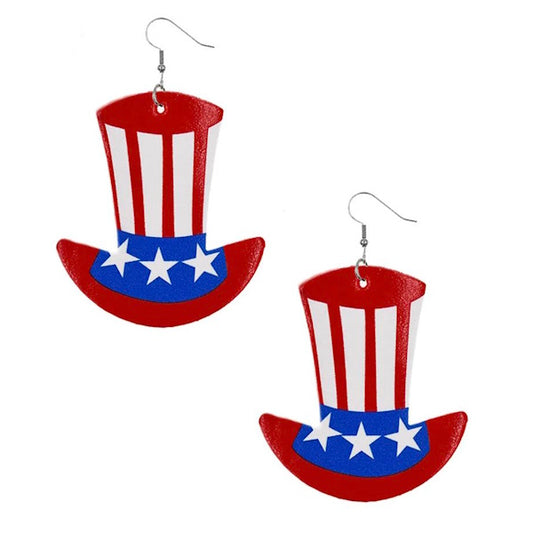 Patriotic Hat Earrings