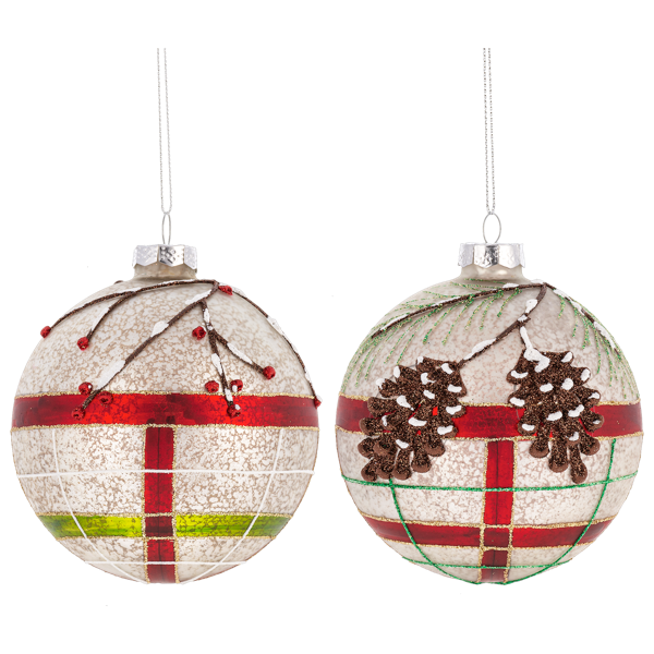 Pinecone Ball Ornament-Assorted Styles, each sold seperately