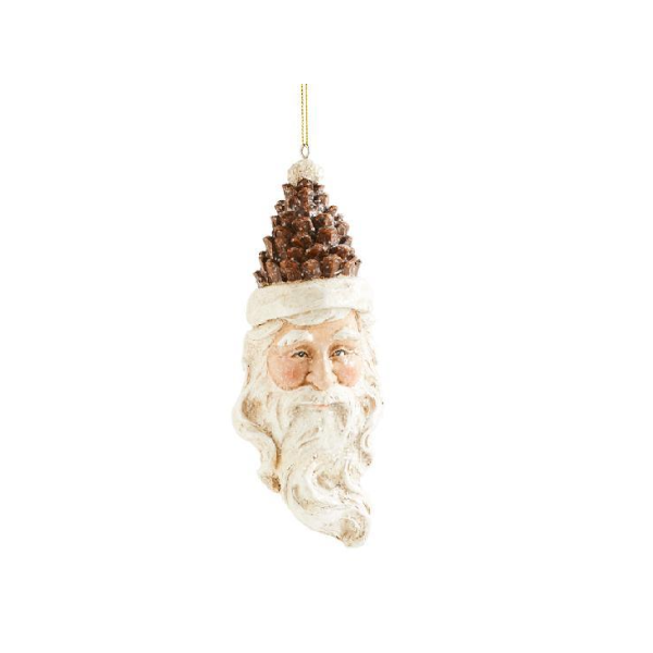 Pinecone Santa Head Ornament