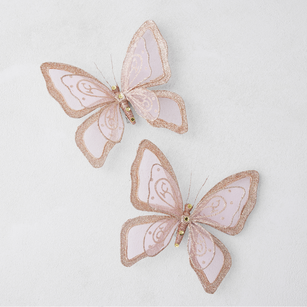 Glitter Butterfly Clip Ornament