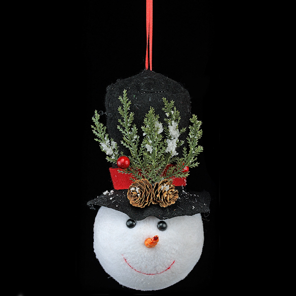 Large Plush Snowman Ornament-Assorted, each sold seperately