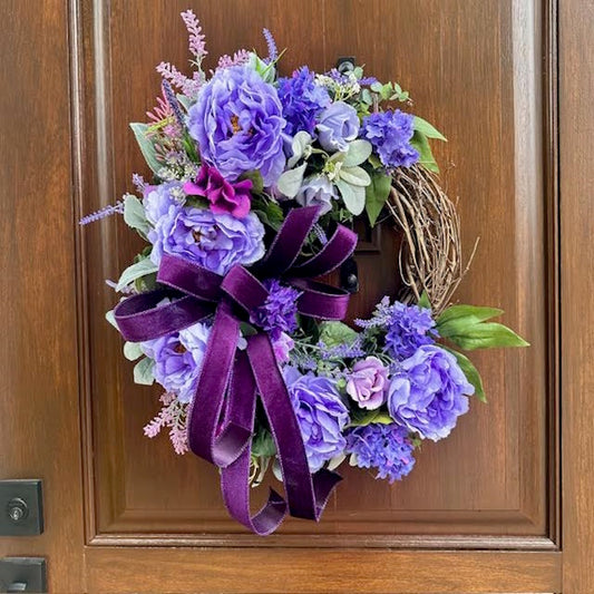 Purple Everyday Grapevine Wreath