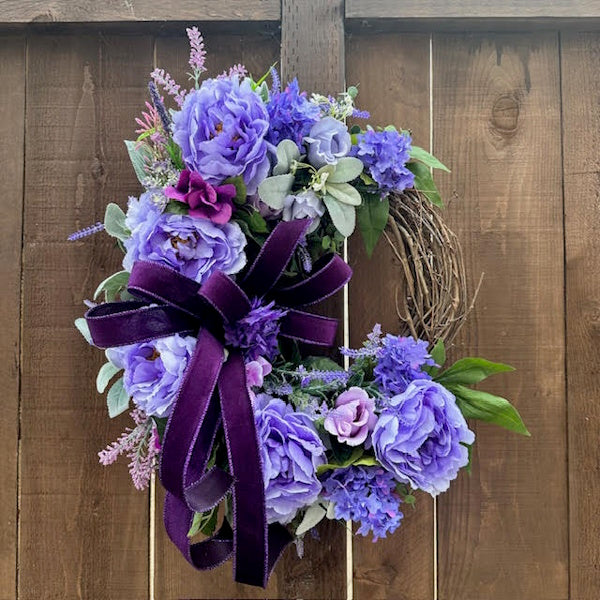 Purple Everyday Grapevine Wreath