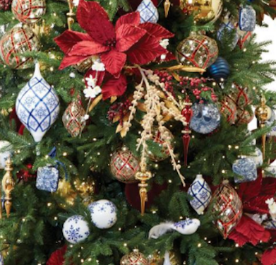 Blue and White Glass Bird Ornament with Feather Tails-Assorted, each sold separately