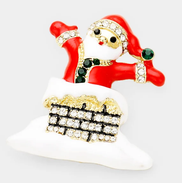 Santa Chimney Brooch