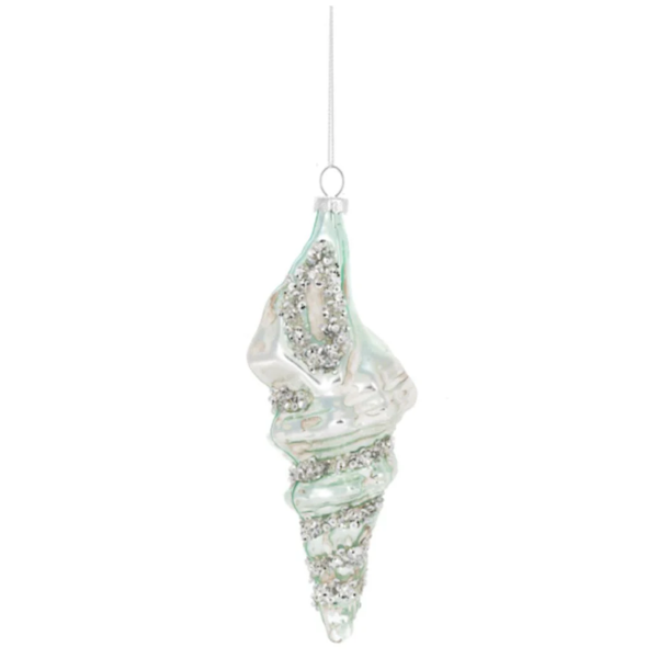 Sea Shell Glass Ornament-Assorted Styles, sold seperately