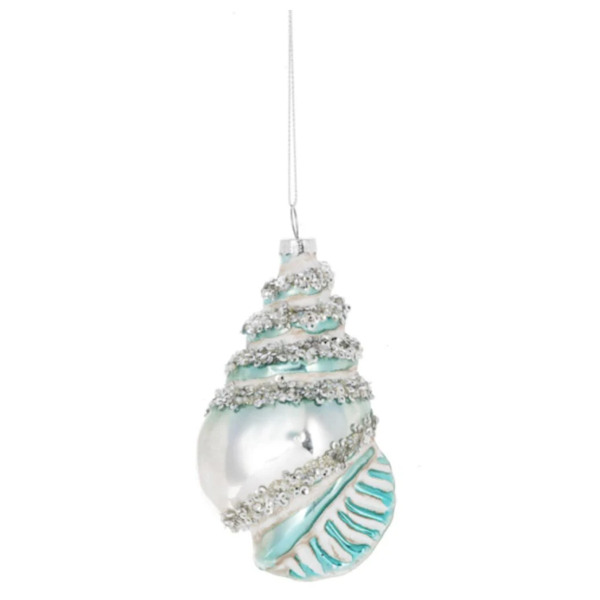 Sea Shell Glass Ornament-Assorted Styles, sold seperately