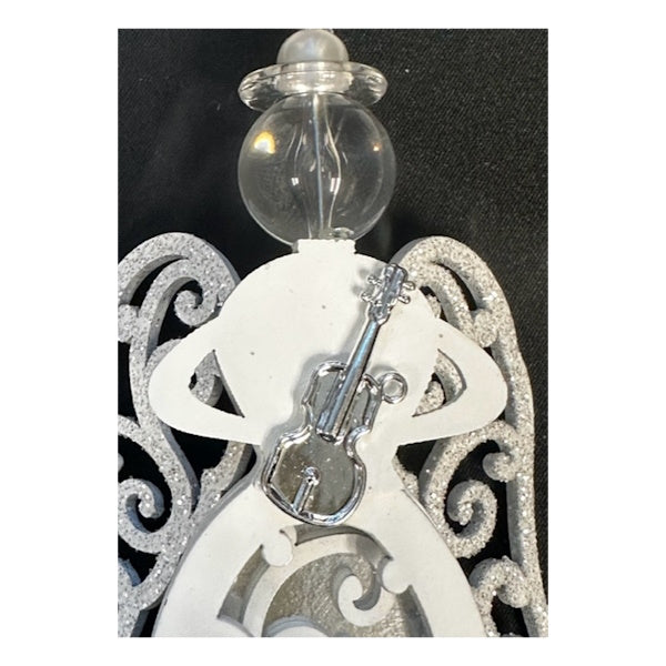 Silver & White Glittered Angel Ornament, sold separately