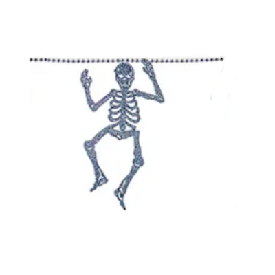 Silver Skeleton Garland, 6'
