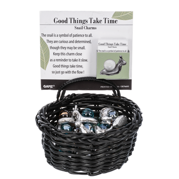 Good Things Take Time Snail Charm-Assorted (each sold seperately), with Insert Card
