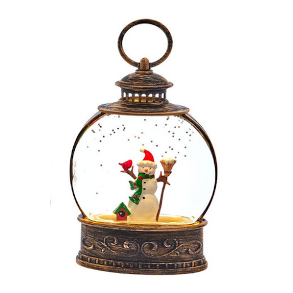 Miniature Santa or Snowman Water Lantern, Battery Operated LED